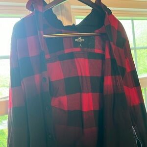 Hollister hooded flannel